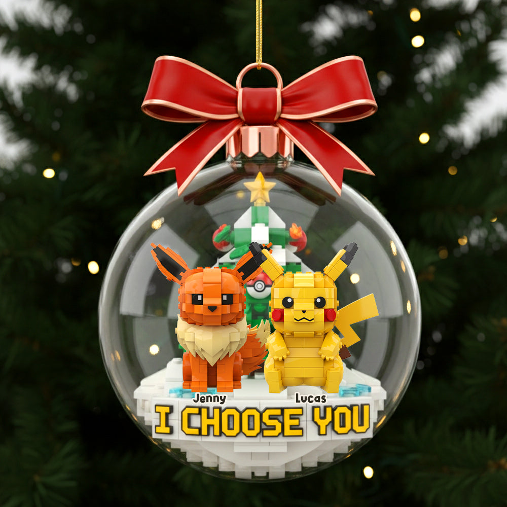 Personalized Acrylic Christmas Ornament - Custom Couple Gift