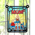 Personalized Suncatcher Supermom & Little Heroes for Mom