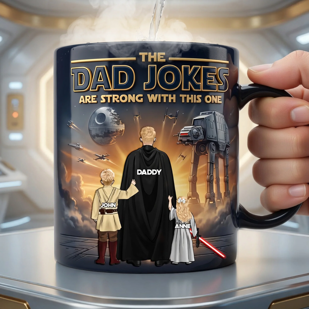 Personalized Color Changing Mug with Funny Dad Jokes Gift for Father’s Day Color Changing Mug GradoCreations