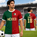 Personalized Mexico Soccer Jersey Custom Name Gift for Sports Fans