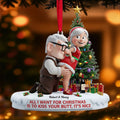 Personalized Cheeky Acrylic Ornament for Couples Christmas Gift