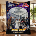 Personalized Star Wars 50th Anniversary Blanket Custom Name Gift for Him/Her Blanket GradoCreations