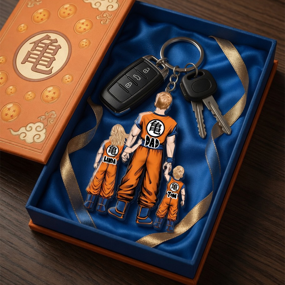 Personalized Acrylic Keychain Gift for Dad | Hero Dad Power