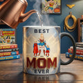 Personalized Best Mom Ever Accent Mug Custom Names Gift Mug GradoCreations