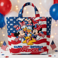 Personalized Quilted Tote Bag Happy 250th Birthday America Gift