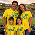 Personalized Brazil Soccer Jersey Custom Name for Adults & Kids - Gift for Soccer Fans