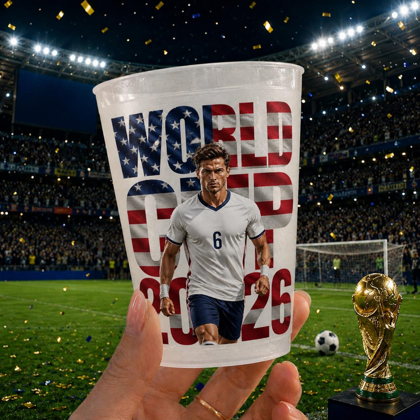Personalized Frosted Cups World Soccer Championships 2026 Gift for Football Fans