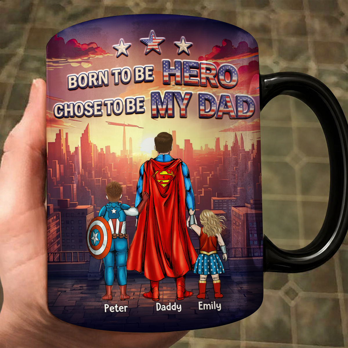 Personalized Color Changing Mug for Dad - Hero Design Gift