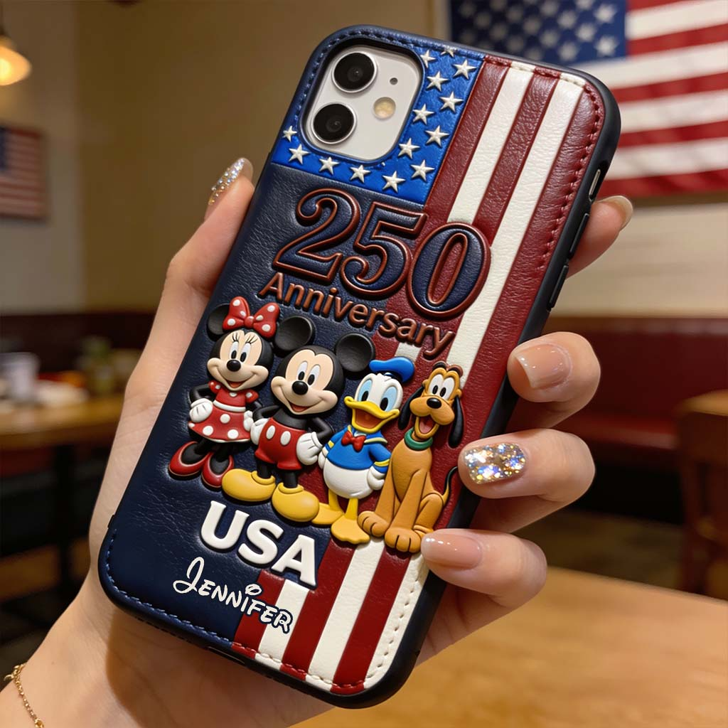 Personalized Magic Mouse Phone Case USA Flag Gift for Movie Fans