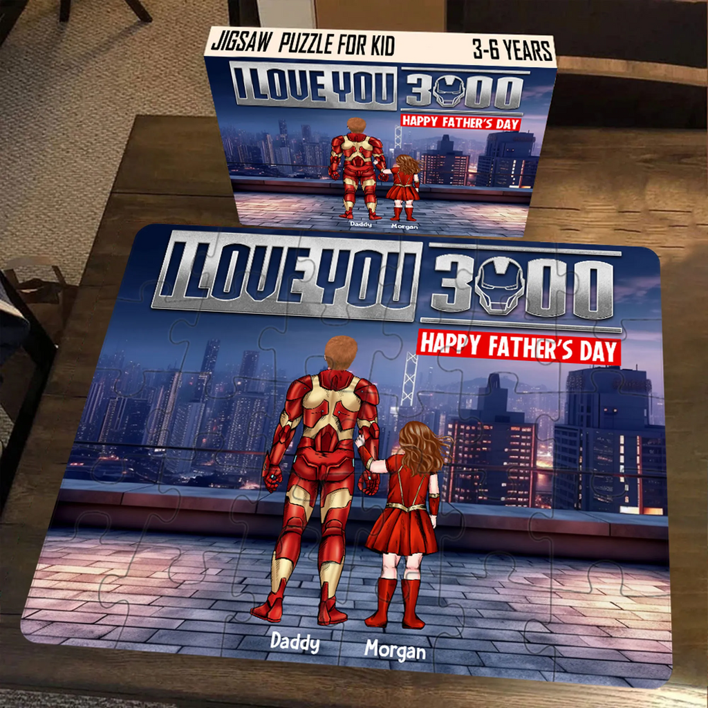 Personalized I Love You 3000 Puzzle Gift for Dad | Father's Day