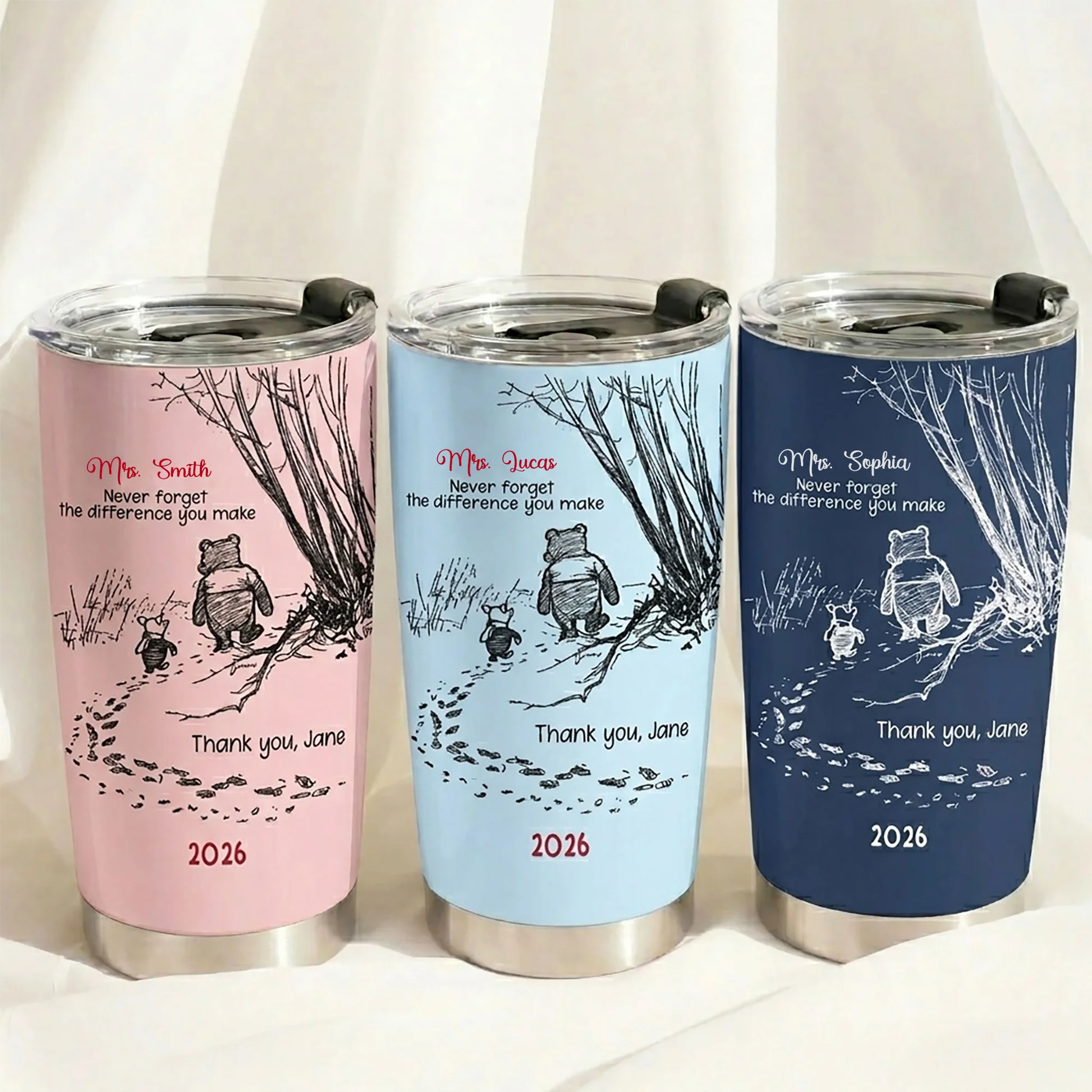 Personalized Teacher Tumbler Drinkware - Thank You Gift