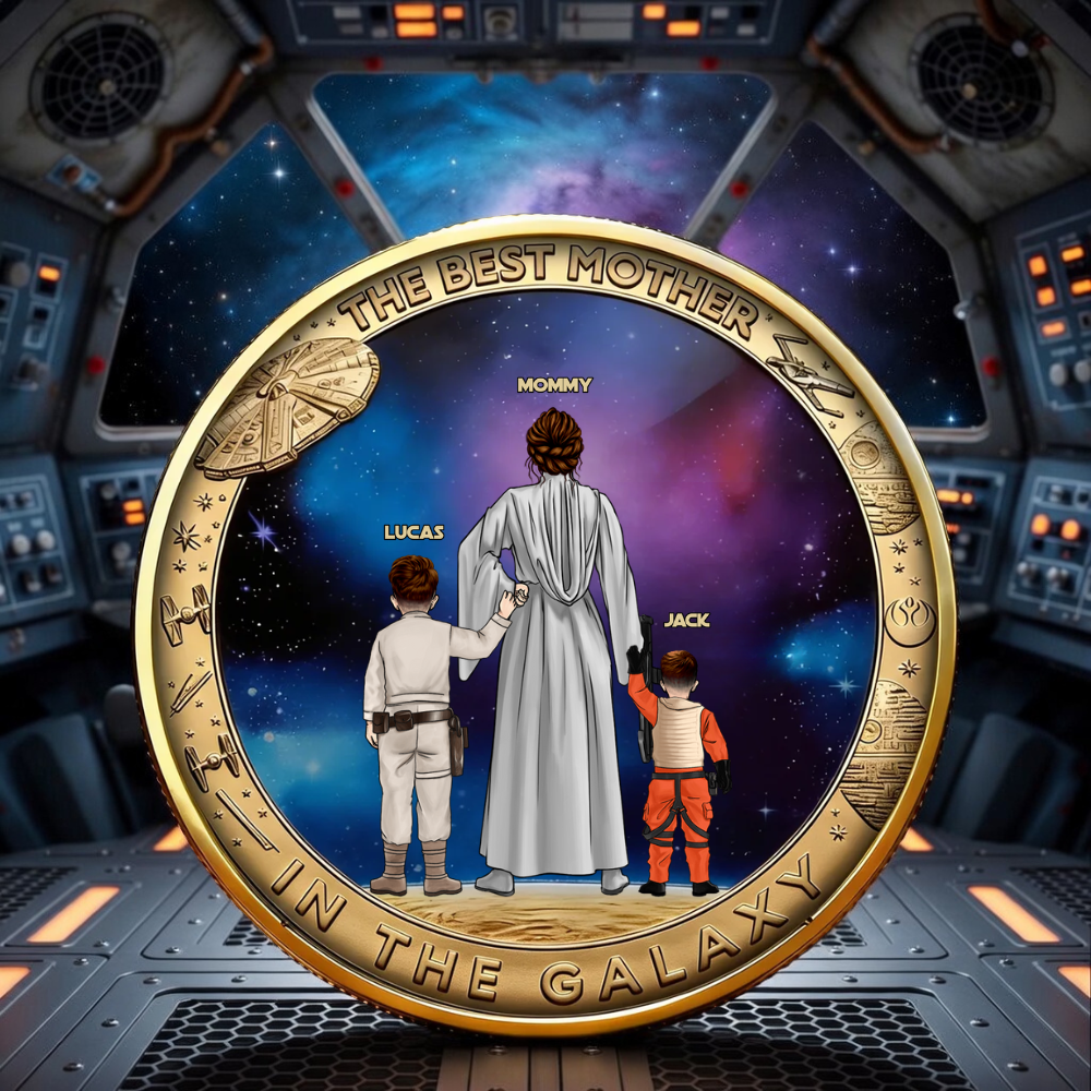 Personalized Commemorative Coin for Mom | The Best Mother in the Galaxy Gift Coin GradoCreations