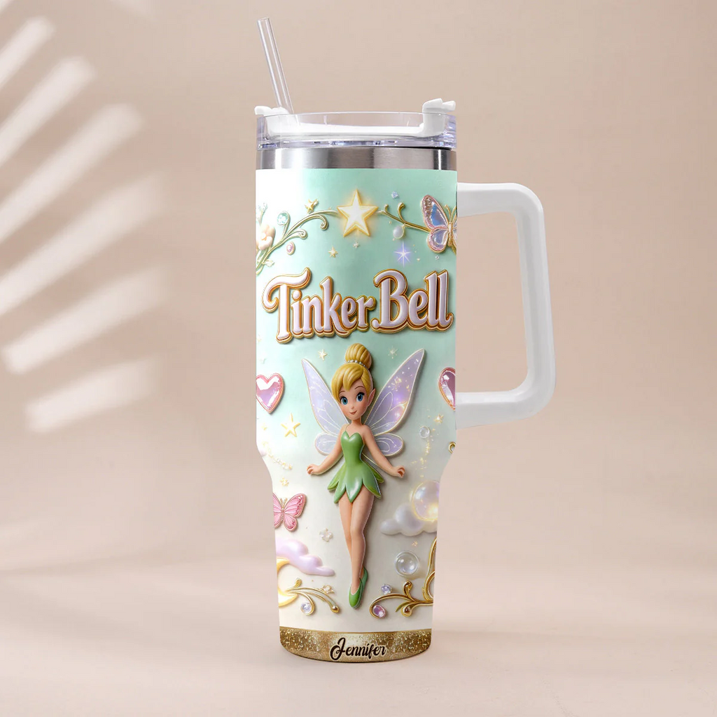 Personalized Tinker Bell Fairy Tumbler Custom Gift for Movie Fans