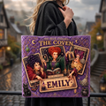 Custom Name Quilted Tote Bag Halloween Gift for Her Quilted Tote Bag GradoCreations