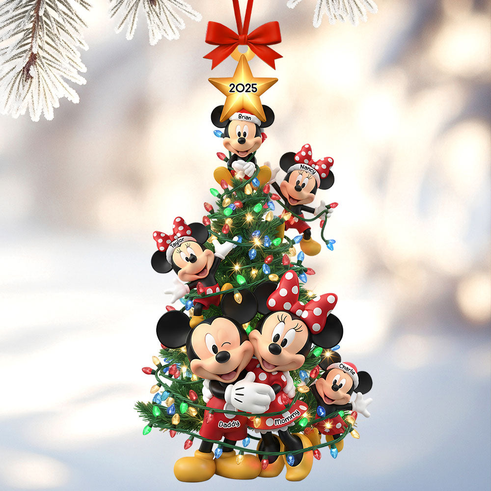 Personalized Acrylic Family Christmas Tree Ornament Gift