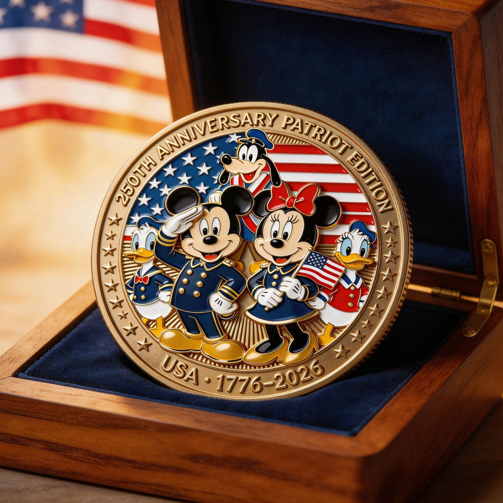 Personalized Metal Coin Anniversary Gift for Patriots & Movie Fans