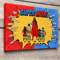 Personalized Super Mom Canvas Poster Custom Design Gift for Mom