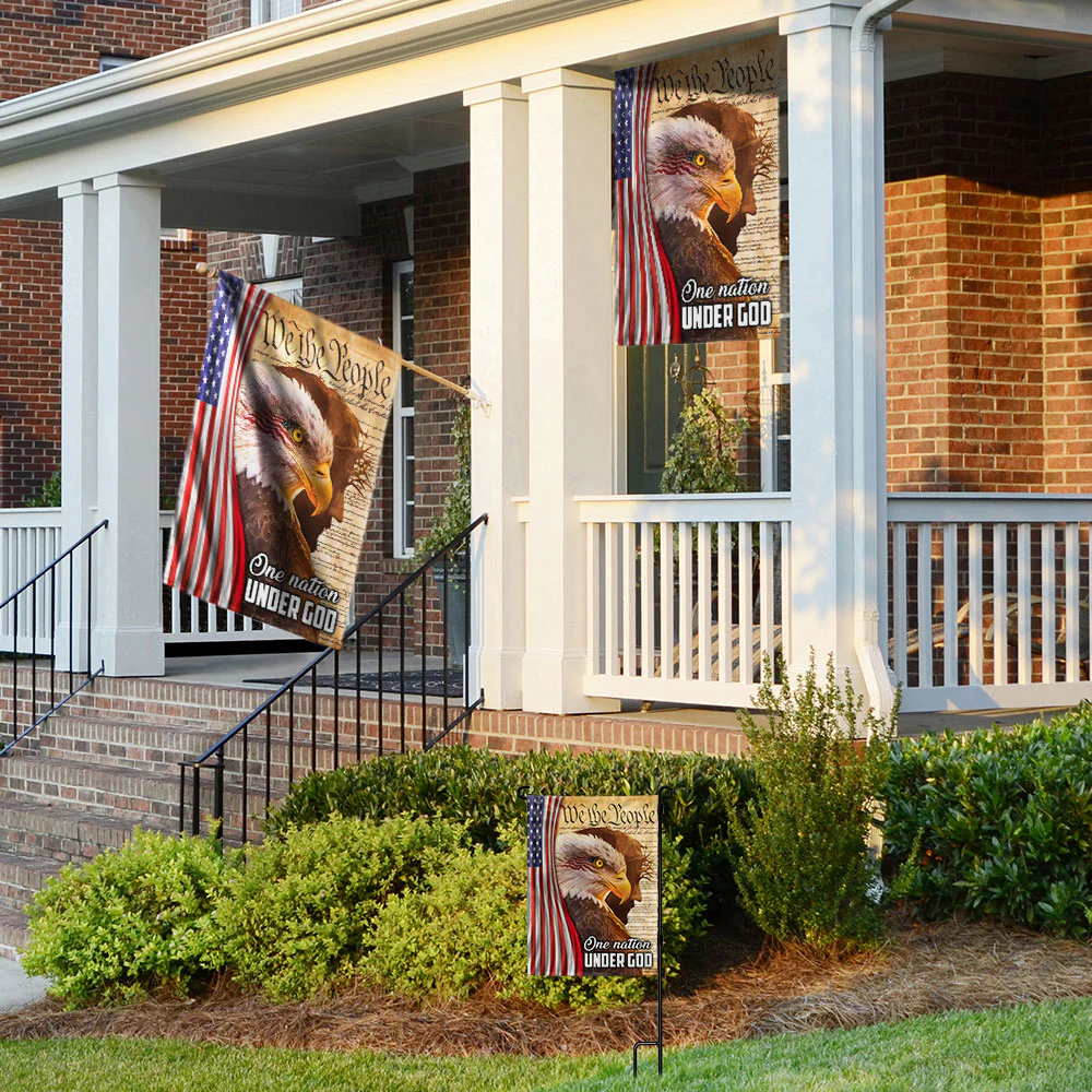 American Flag with Eagle & Jesus - Personalized 250th Anniversary Gift