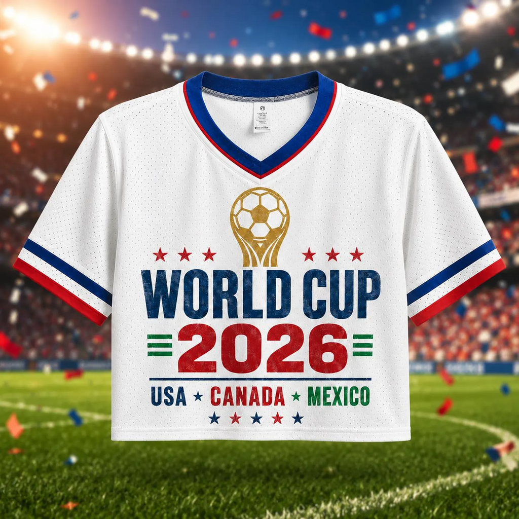 Global Soccer Championship 2026 Crop Top Jersey Gift for Fans