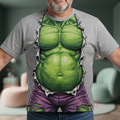 Funny Green Monster Personalized AOP T-Shirt Gift for Dad or Grandpa