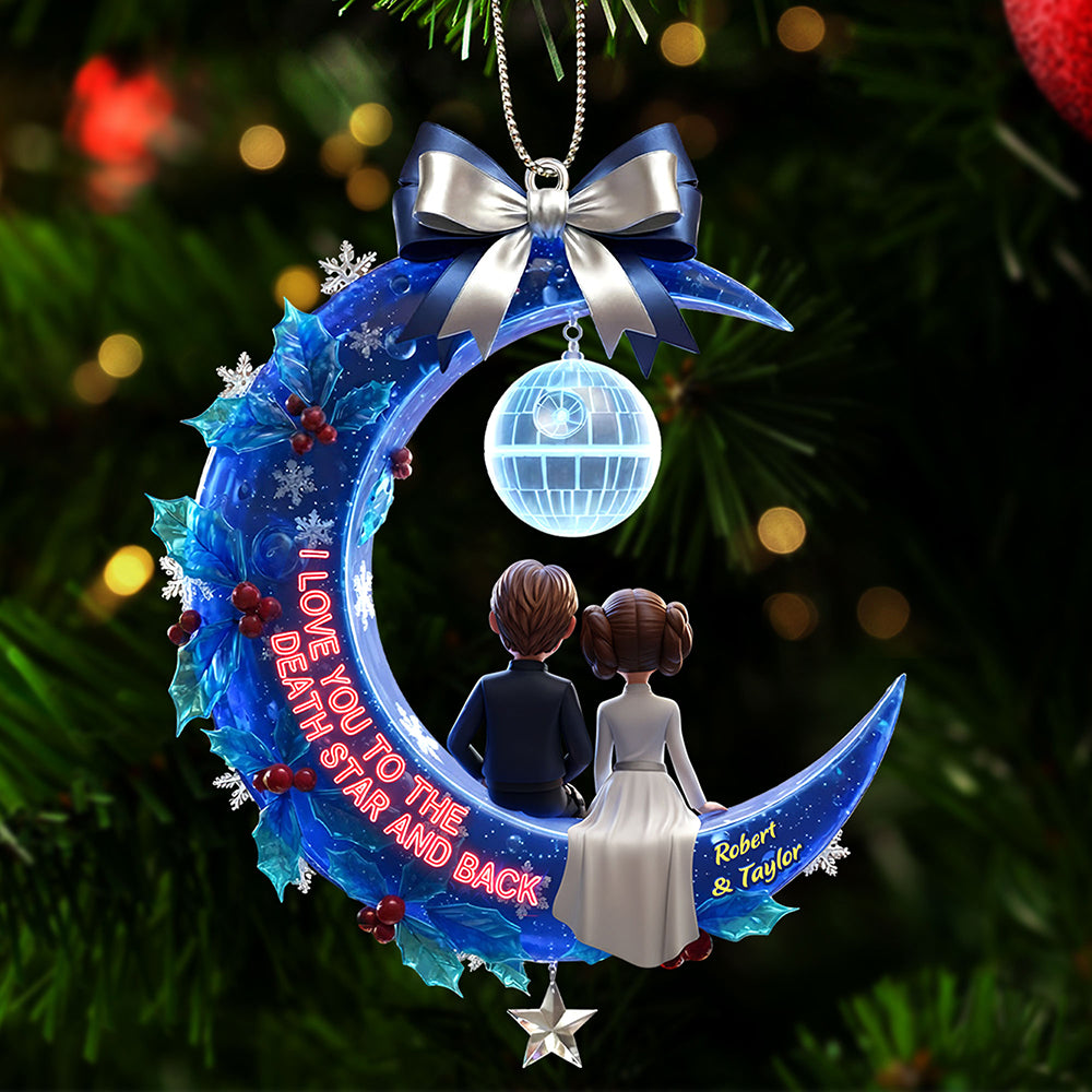 Personalized Acrylic Ornament I Love You To The Moon Gift for Couple Ornament GradoCreations