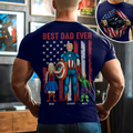 Personalized Superhero Tshirt Best Dad Ever Custom Gift for Father's Day