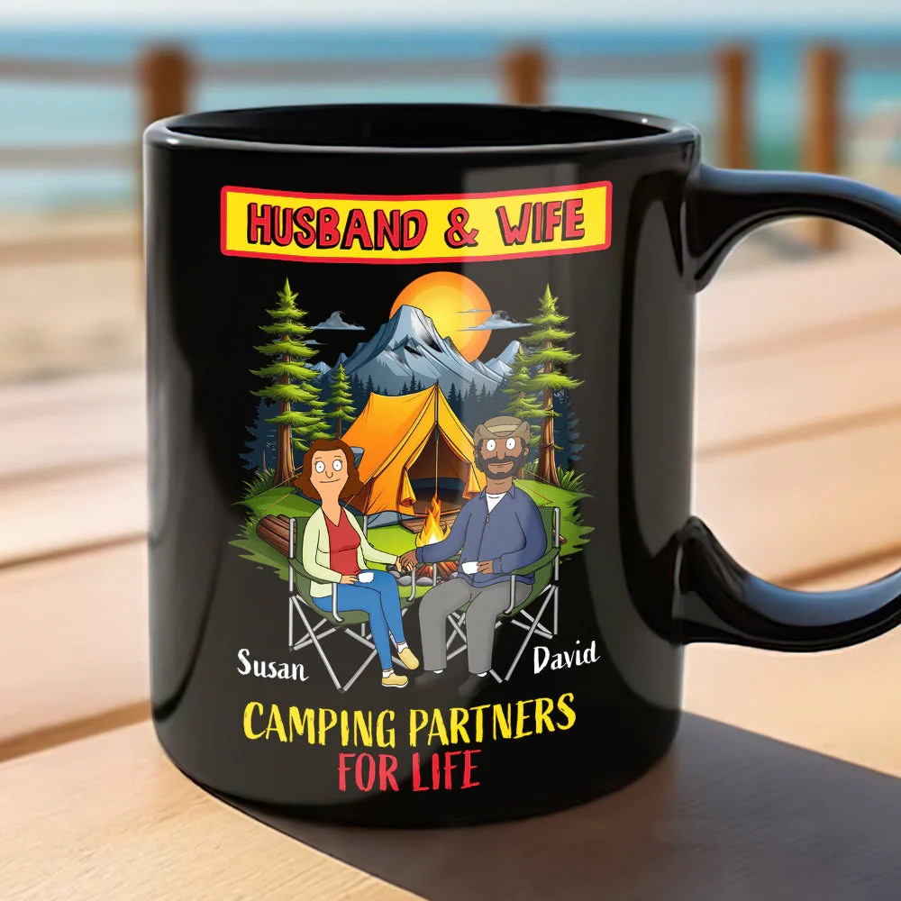 Personalized Camping Mug for Husband & Wife | Couples Gift