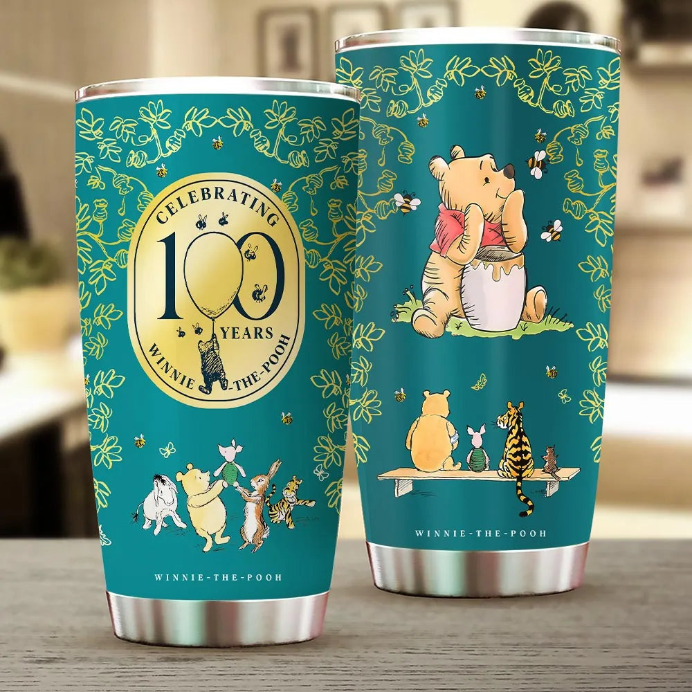 Personalized Winnie the Pooh 100th Anniversary Tumbler Gift