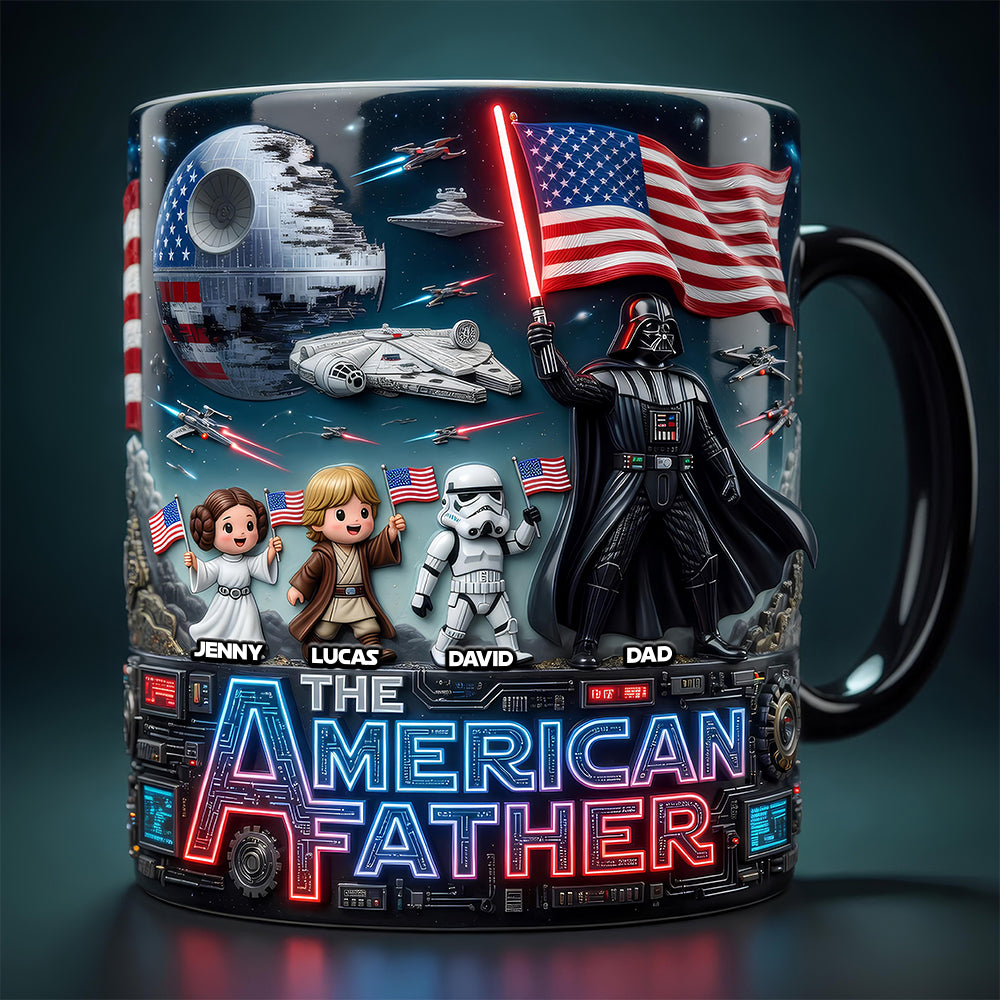 Personalized Color Changing Mug Stars Wars Design Gift for Dad