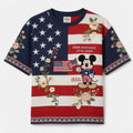 Personalized Independence Day AOP Shirt with Mickey Mouse Gift for Movie Fans