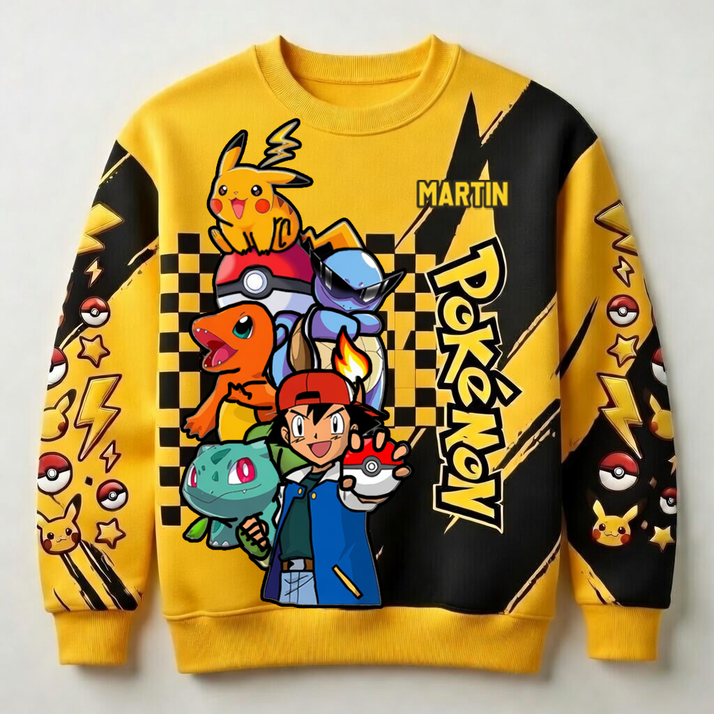 Personalized All Over Print Shirt for Pokémon Fans - 30th Anniversary Gift