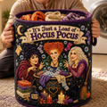 Personalized Hocus Pocus Quilted Laundry Basket Halloween Gift Quilted Laundry Basket GradoCreations