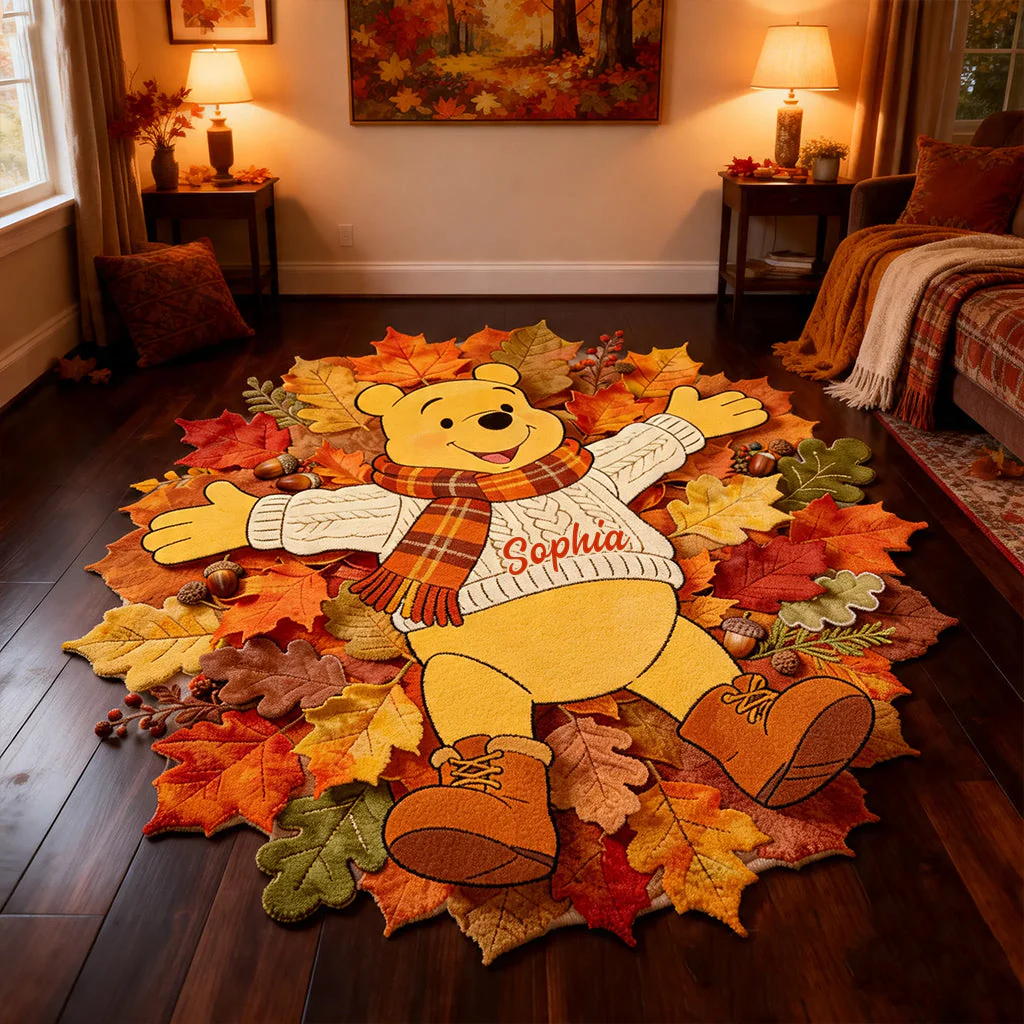 Personalized Honey Bear Shaped Doormat Custom Name Gift for Fall Door Mat GradoCreations