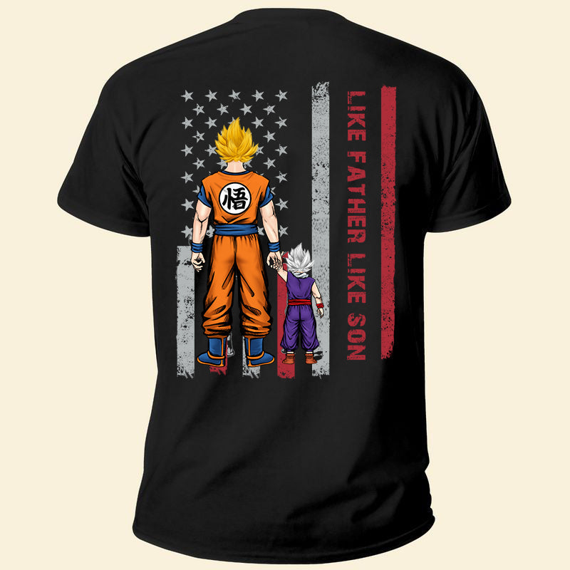 Personalized Dragon Ball Like Father Like Son Shirt Gift for Dad Cotton Apparel GradoCreations
