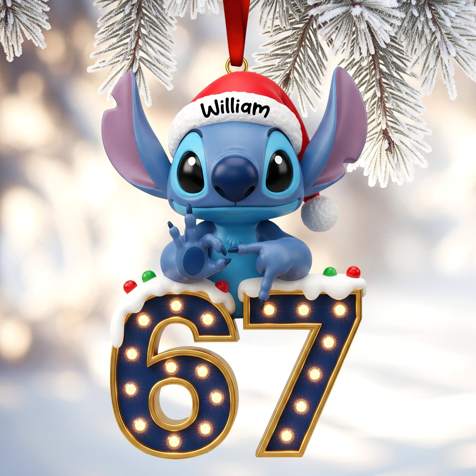 Personalized Acrylic Christmas Ornament with Name - Unique Holiday Gift
