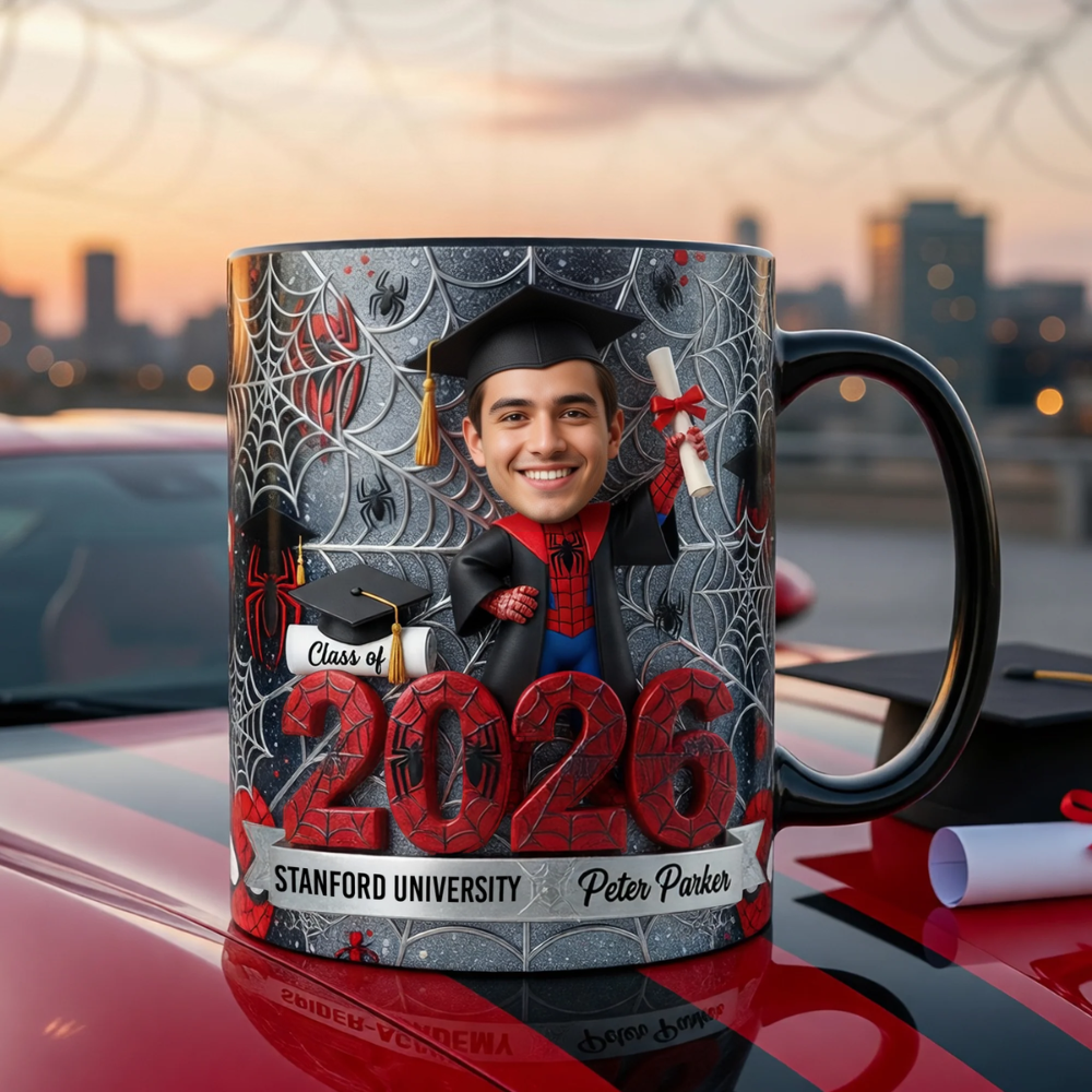 Personalized Graduation Photo Mug for Him Class of 2026 Gift