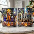 Personalized Super Saiyan Dad Mug Custom Gift for Father's Day