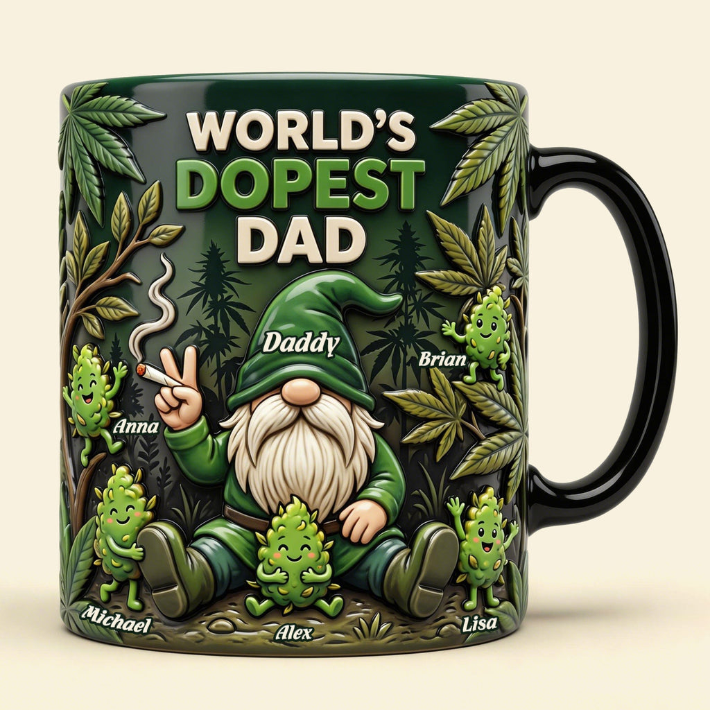 Personalized Color Changing Mug for Dad with Gnome Design