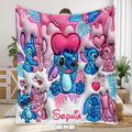 Personalized Cartoon Characters Blanket Custom Name Gift for Kids