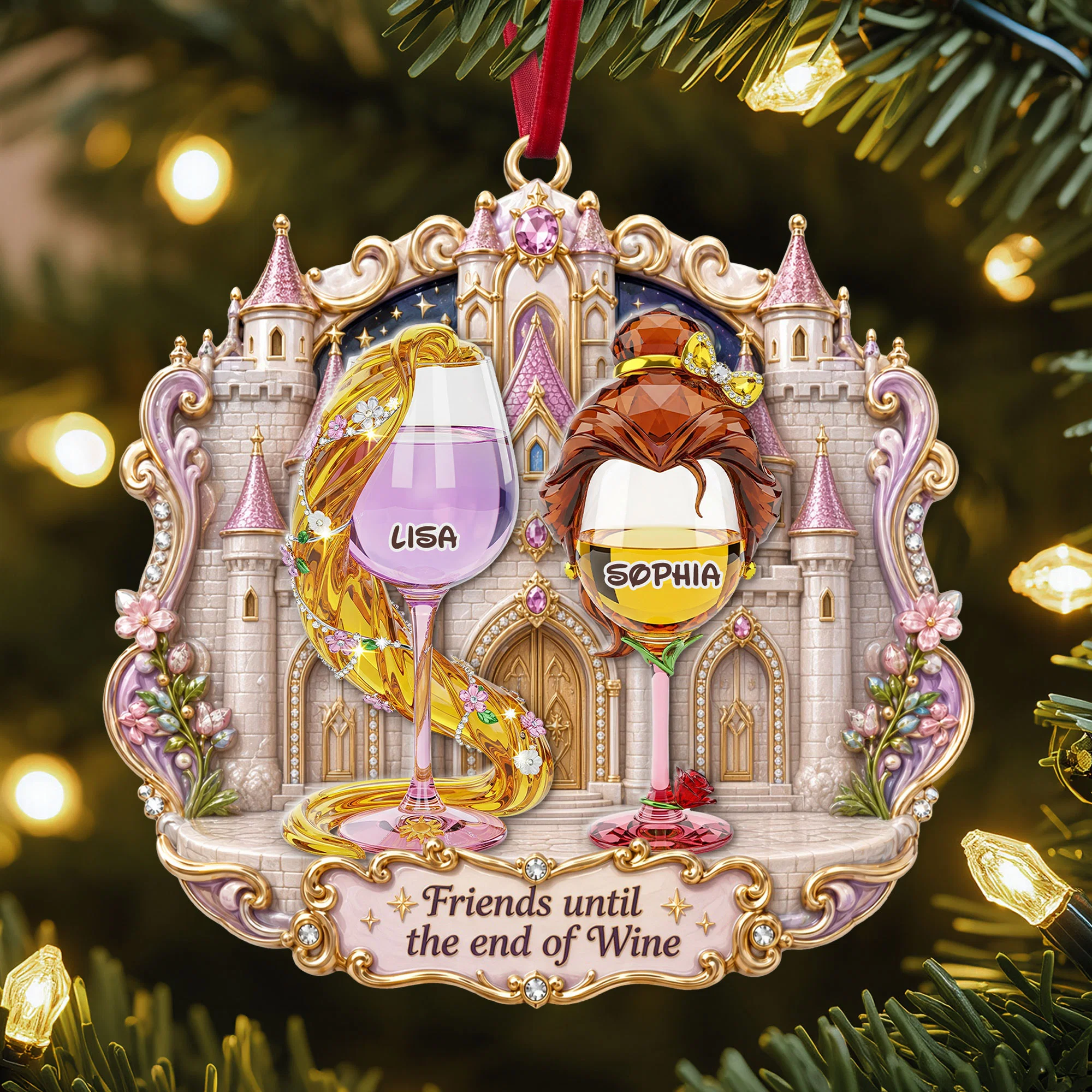 Personalized Acrylic Ornament Custom Name Gift for Besties Ornament GradoCreations