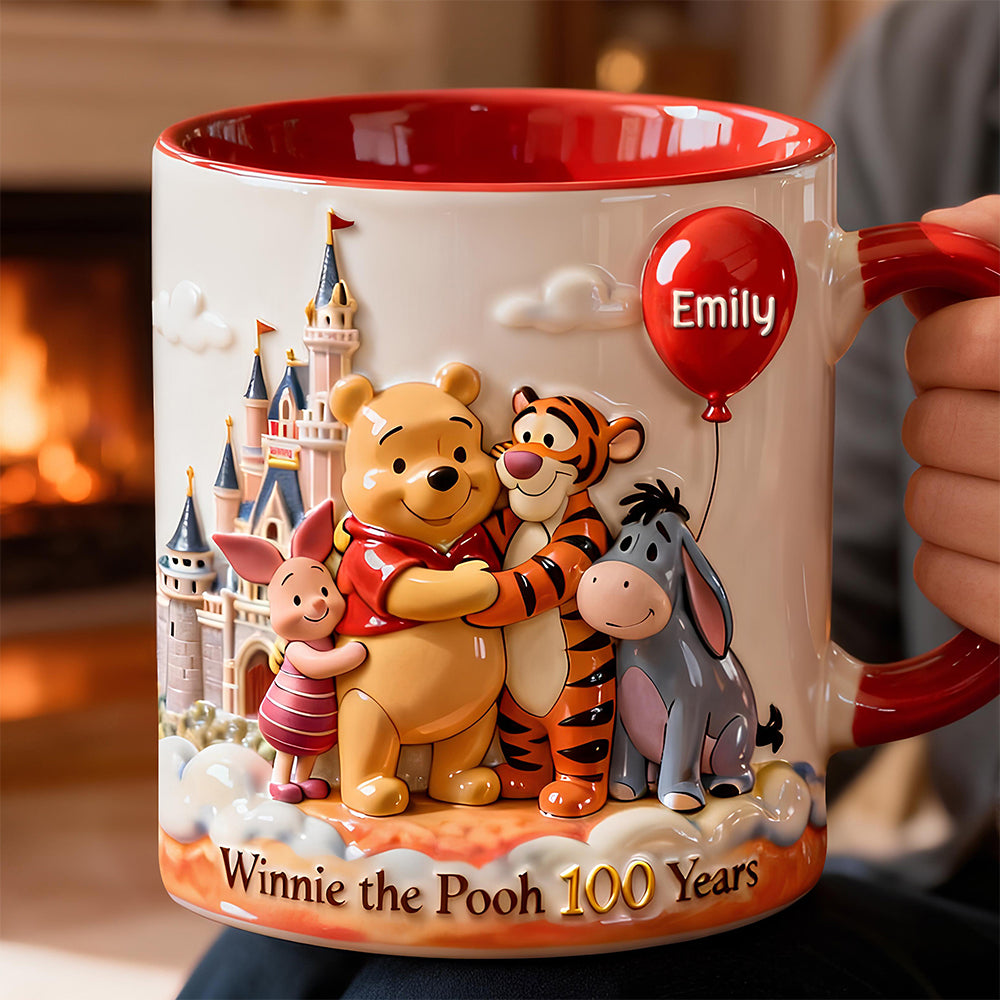 Personalized Winnie the Pooh 100th Anniversary Mug Gift