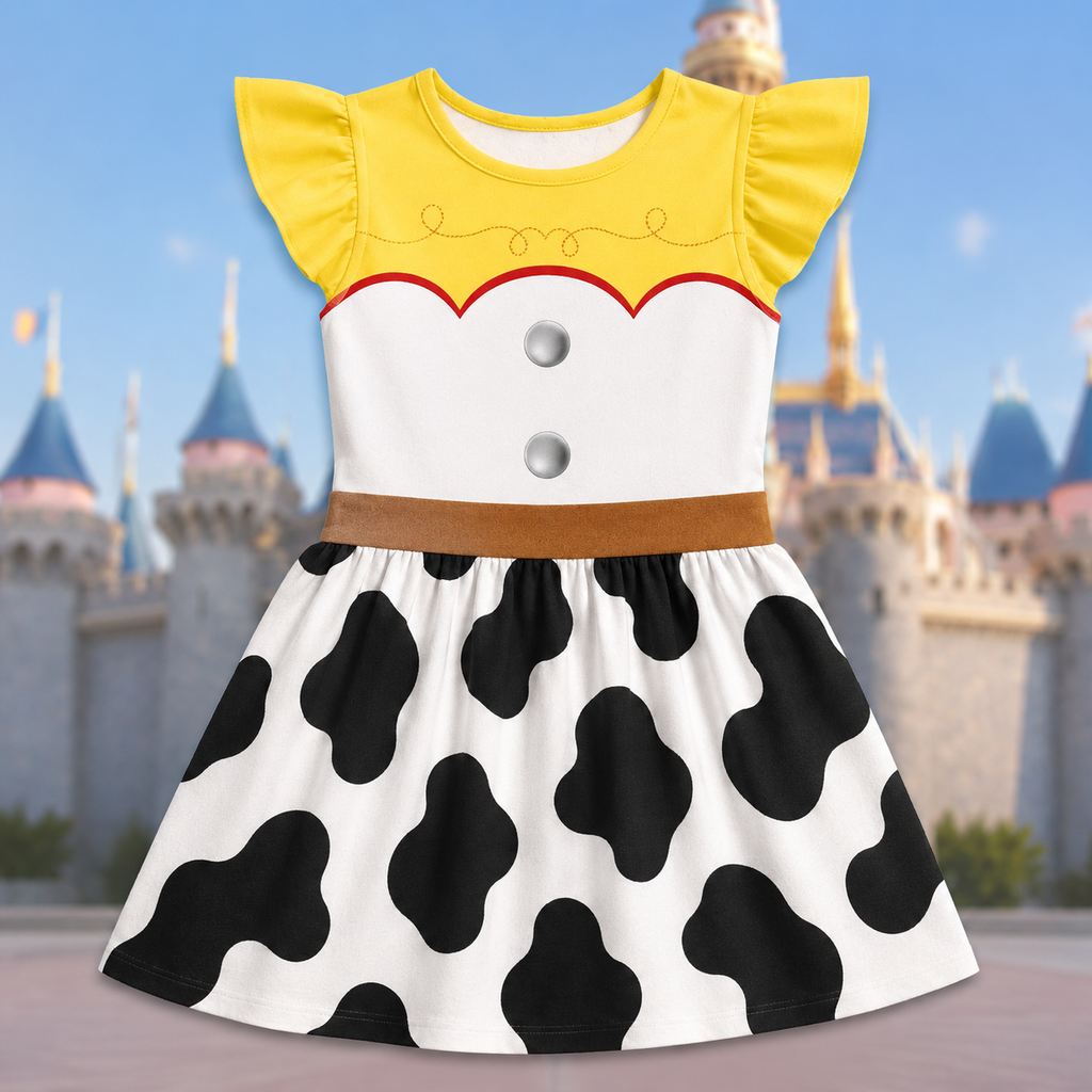 Personalized Kids Cowgirl Jessie Costume Dress for Halloween Kid Dress GradoCreations