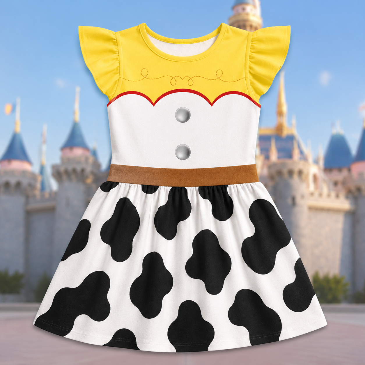 Personalized Kids Cowgirl Jessie Costume Dress for Halloween Kid Dress GradoCreations
