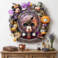 Personalized Halloween Wall Clock Custom Family Name Gift Wall Hanging Clock GradoCreations