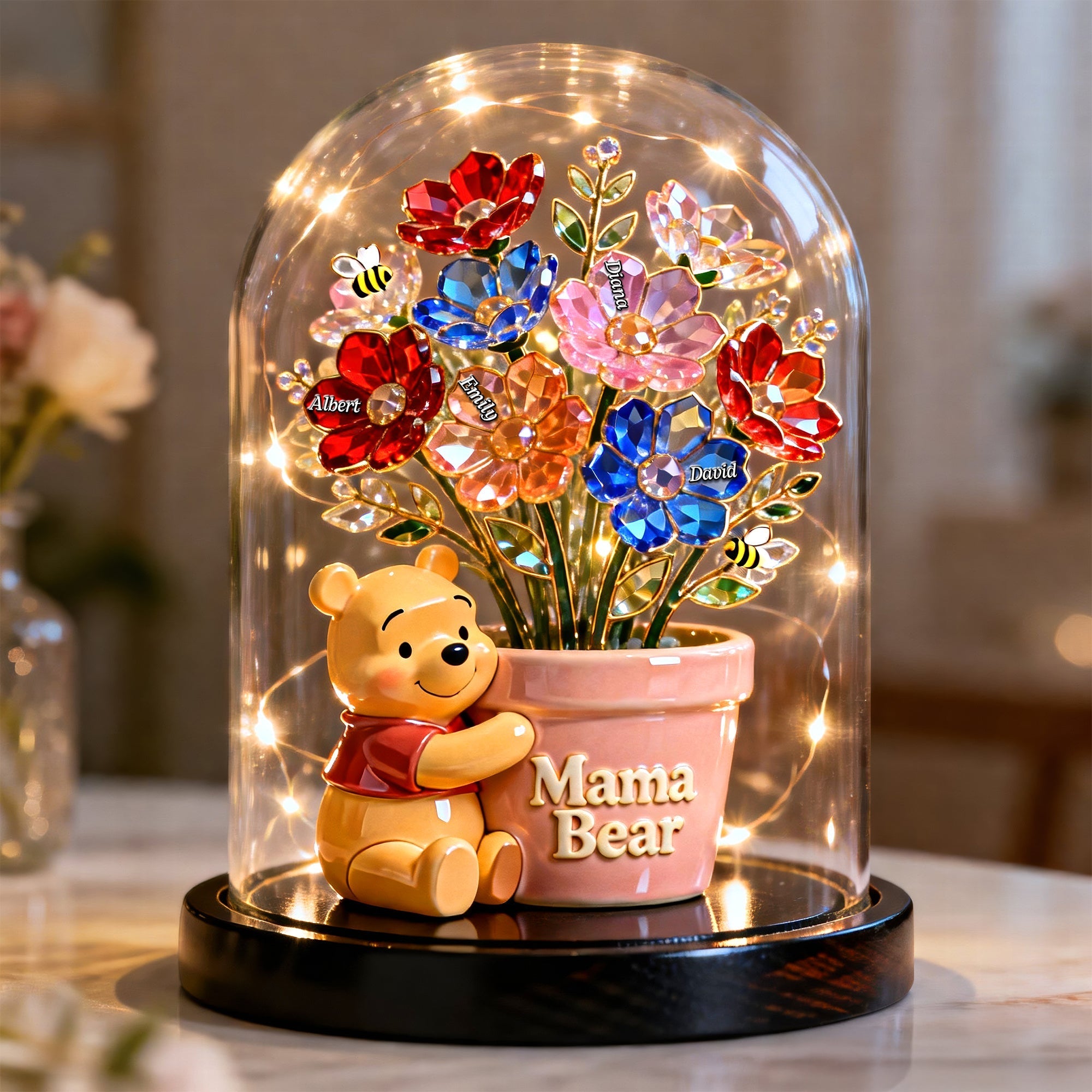 Personalized Acrylic Mama Bear Plaque - Custom Gift for Mom Acrylic Plaque GradoCreations