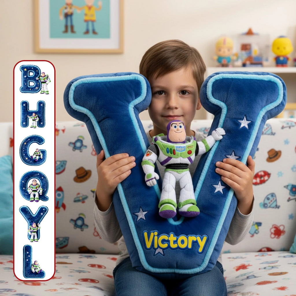 Personalized Cowboy Alphabet Pillow Custom Kids Gift Soft Plush