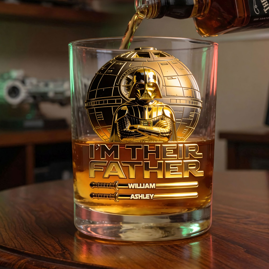 Personalized Whiskey Glass with Star Wars Design Gift for Dad