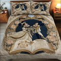 Personalized Fairy Tale Quilt Bedding Set for Couples Gift Quilted Bedding Set GradoCreations