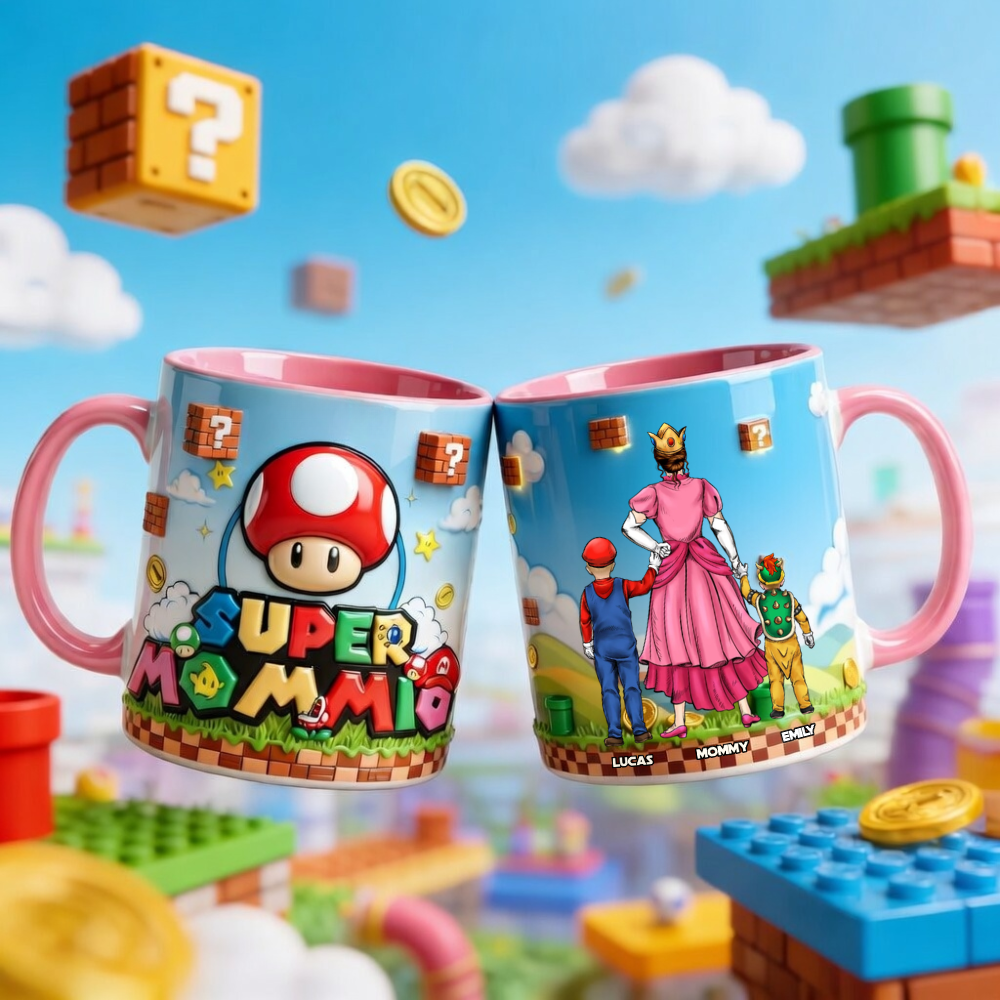 Personalized Super Mommio Accent Mug Gift for Mom