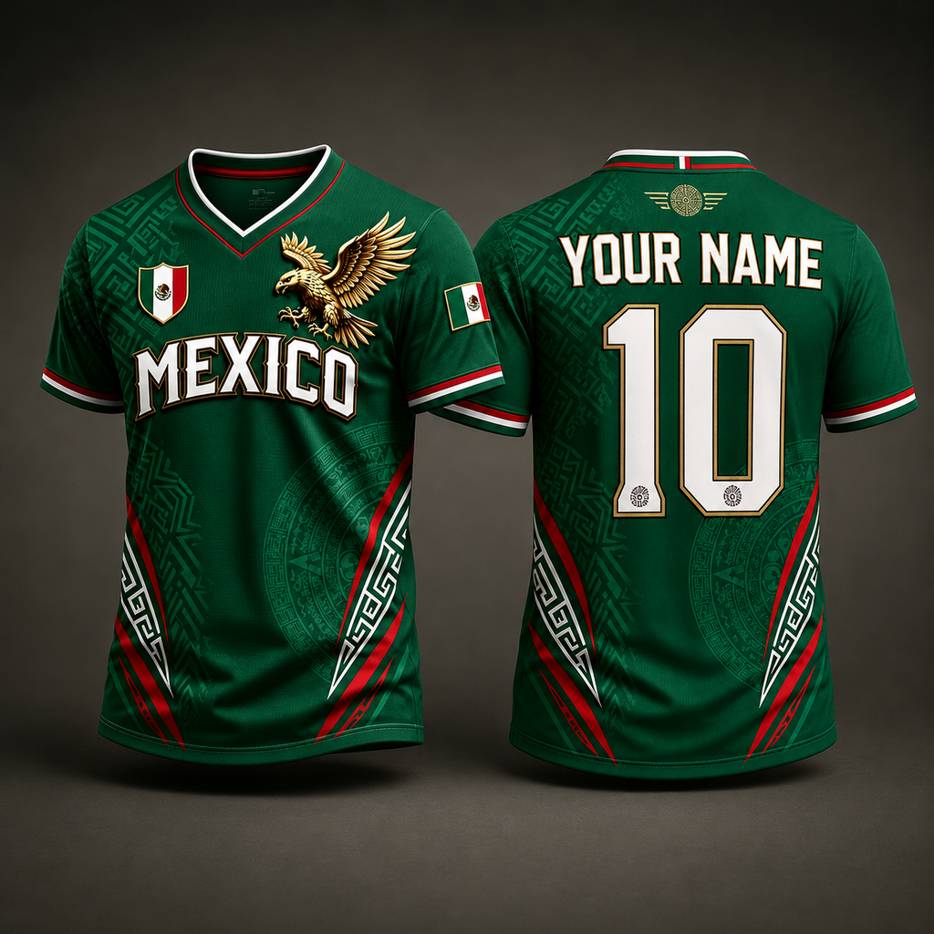Personalized Mexico Soccer Jersey Custom Name 2026 Gift for Fans